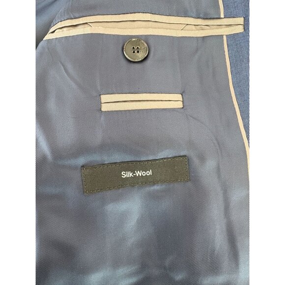 Hugo Boss Blue Silk-Wool Blazer Jacket, Men's - Picture 4 of 8